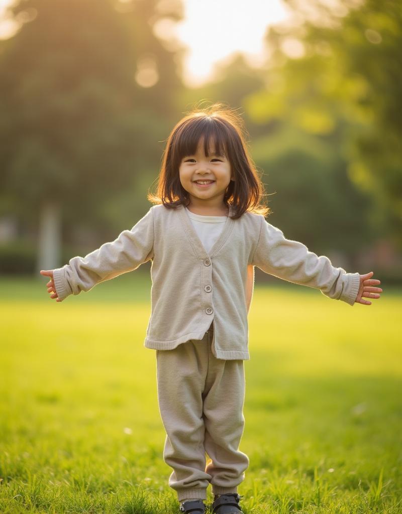 Confident happy child